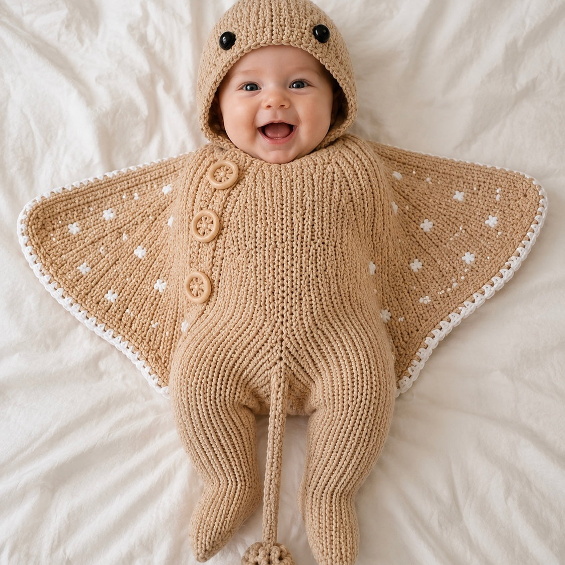 Crochet Stingray Handmade Wearable Blanket