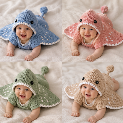 Crochet Stingray Handmade Wearable Blanket