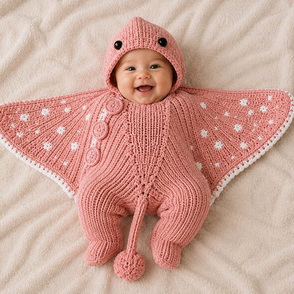 Crochet Stingray Handmade Wearable Blanket
